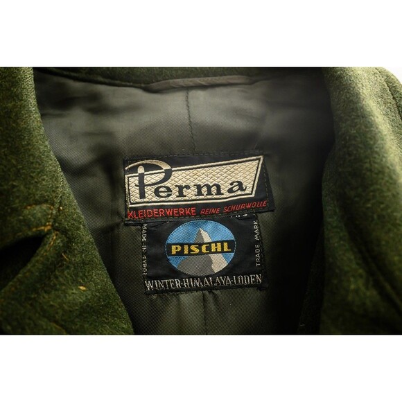 Pischl Winter Himalaya Loden Green Wool trench coat jacket long unisex XXL - Picture 3 of 5